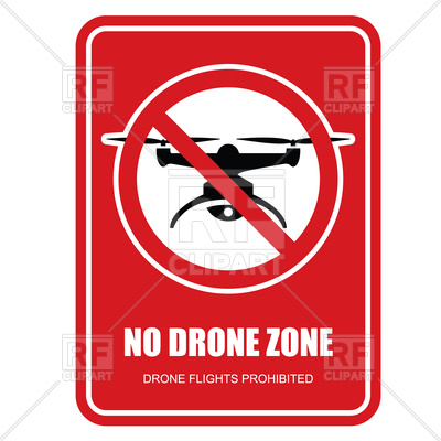 400x400 No Drone Zone Restrictive Sign