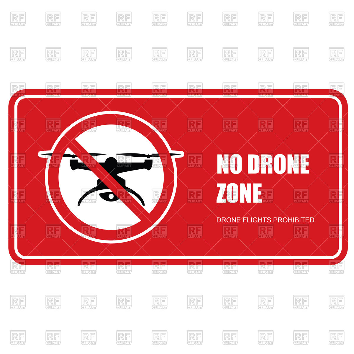 1200x1200 No Drone Zone Sign