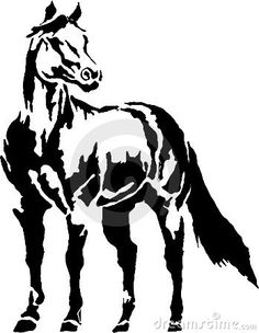 236x304 Horse Head Tribal Tattoo, Logo, Icon . Black And White Vector