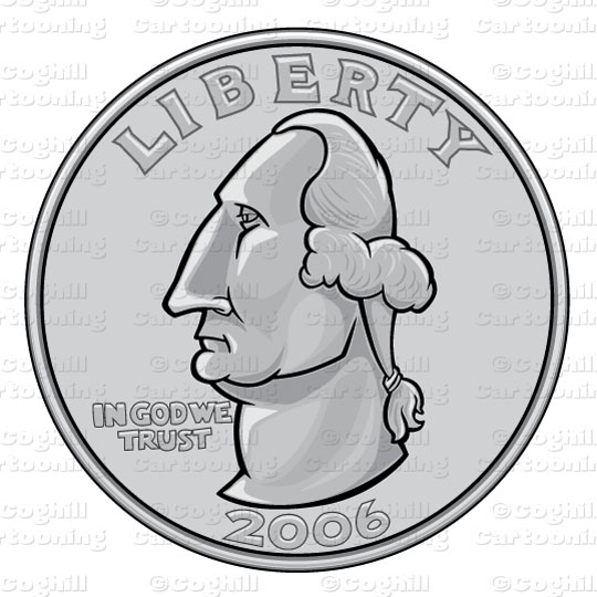 540x540 Us Quarter Coin Stock Illustration Cartoon Clipart