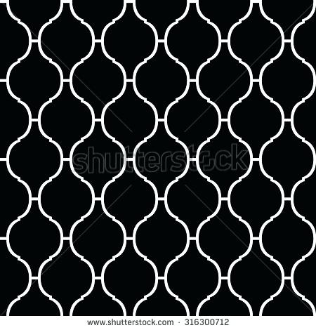 450x470 Quatrefoil Pattern Seamless Black And White Vector Pattern