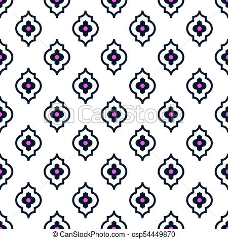 450x470 Quatrefoil Seamless Line Vector Pattern. Geometric Repeating