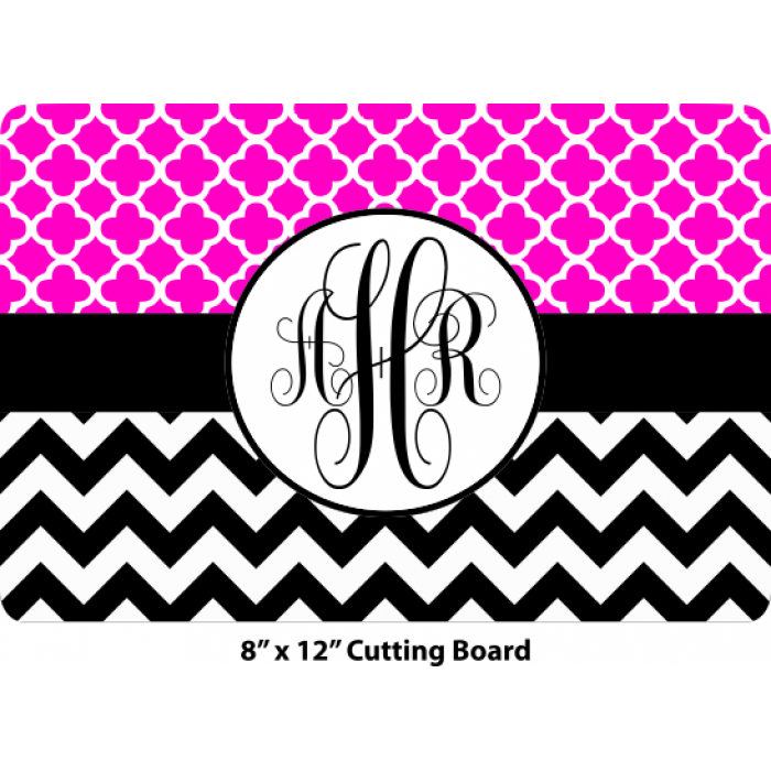 700x700 Small Cutting Board Chevron Quatrefoil Vector Digital Download File