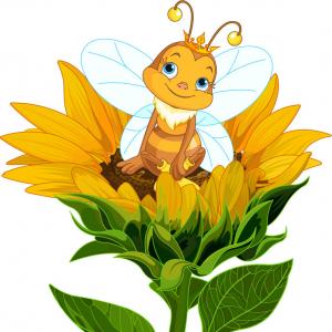 300x300 Queen Bee On Sunflower Vector Lazttweet