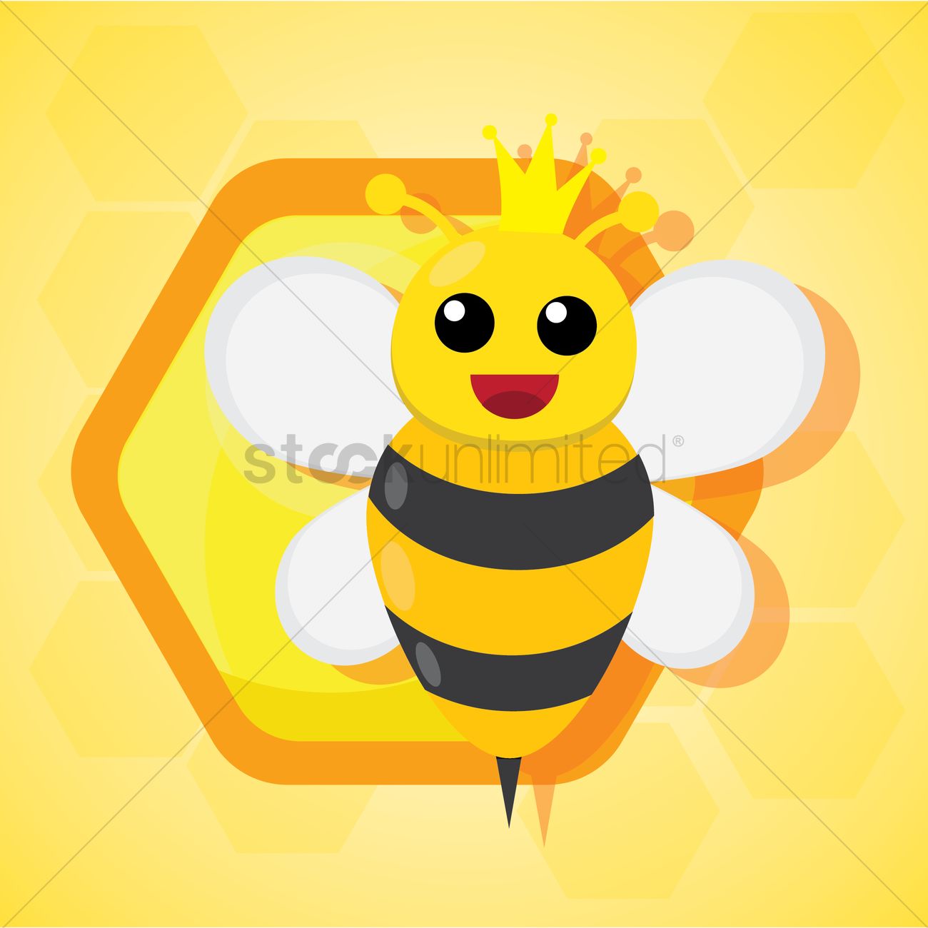 1300x1300 Queen Bee Vector Image
