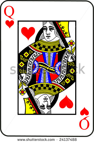 310x470 Queen Of Hearts Card Vector Download