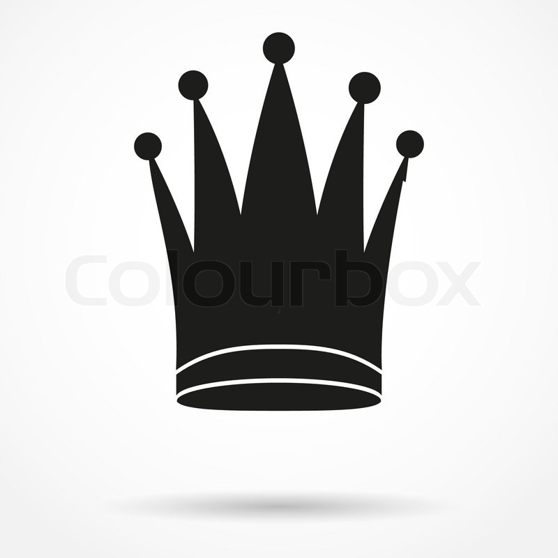 800x800 Silhouette Simple Symbol Of Classic Royal Queen Crown. Vector