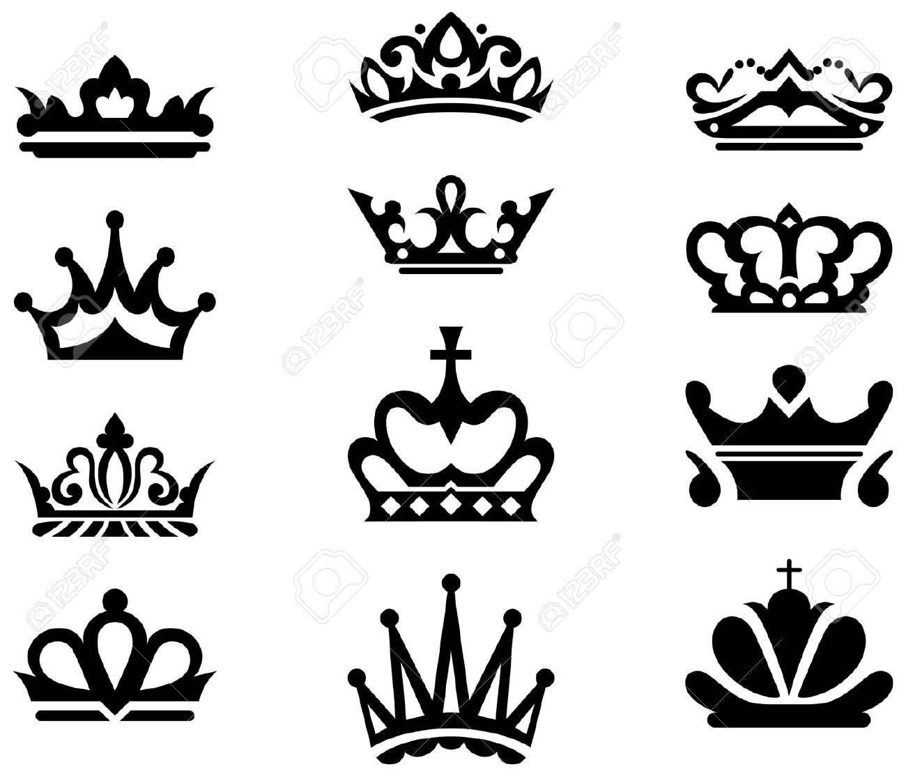 1300x1113 Vector Queen Crowns