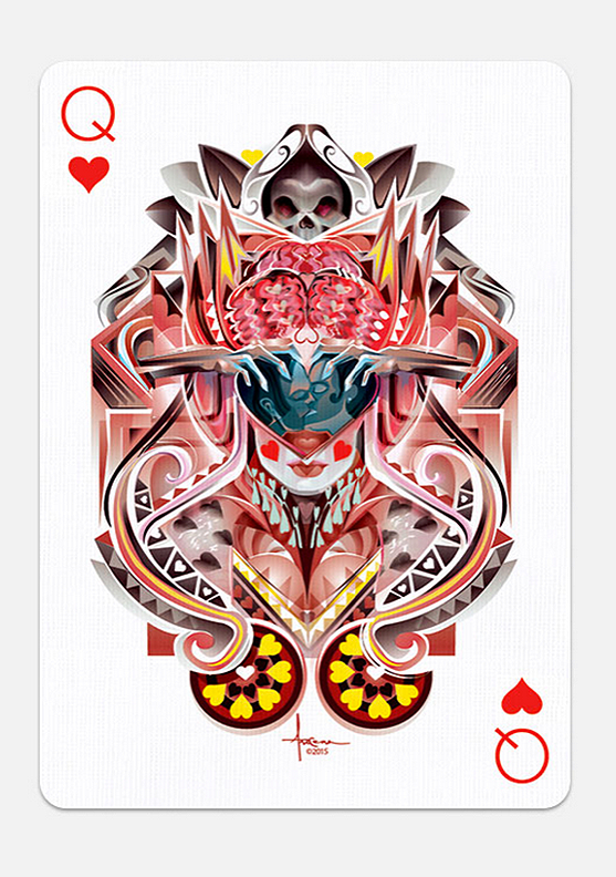 557x792 Queen Of Hearts Vector On Behance Artwork Queens