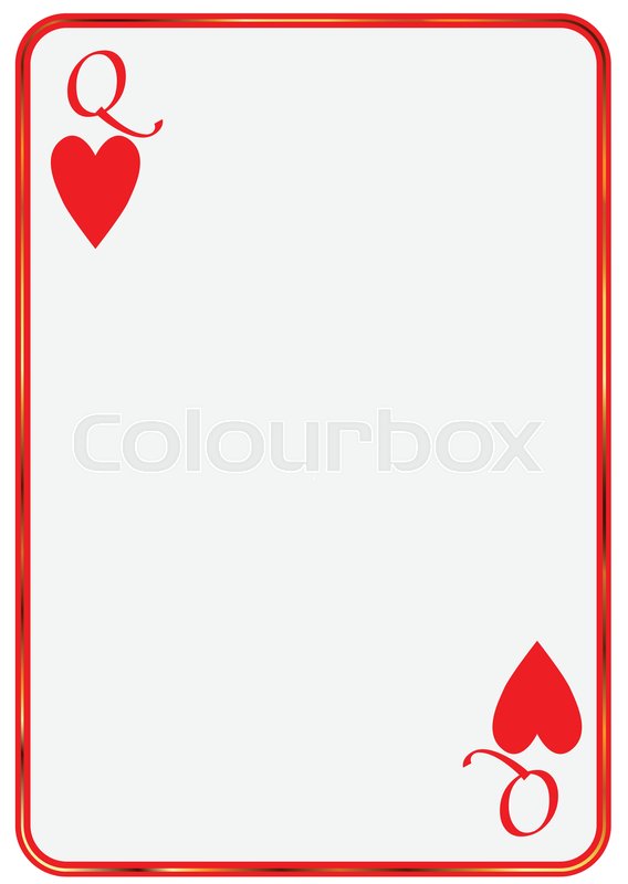 568x800 Queen Of Hearts Motif In A Playing Card Stock Vector Colourbox