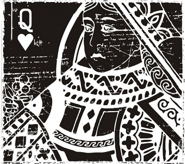 626x557 Queen Of Hearts Vector Free Download
