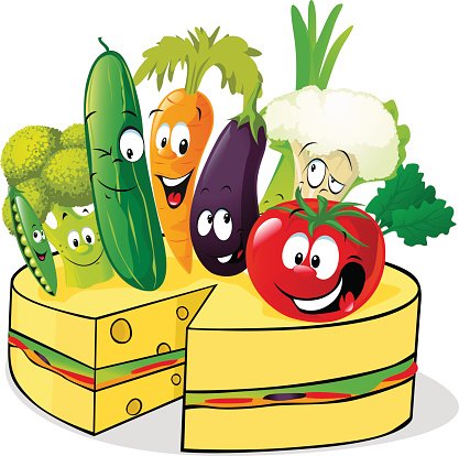 417x414 Vegetales Saludables Y Tarta De Queso Vector Premium Clipart