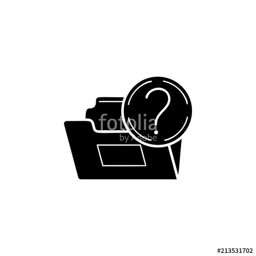 500x500 Folder With A Question Icon Vector Stock Image And Royalty Free