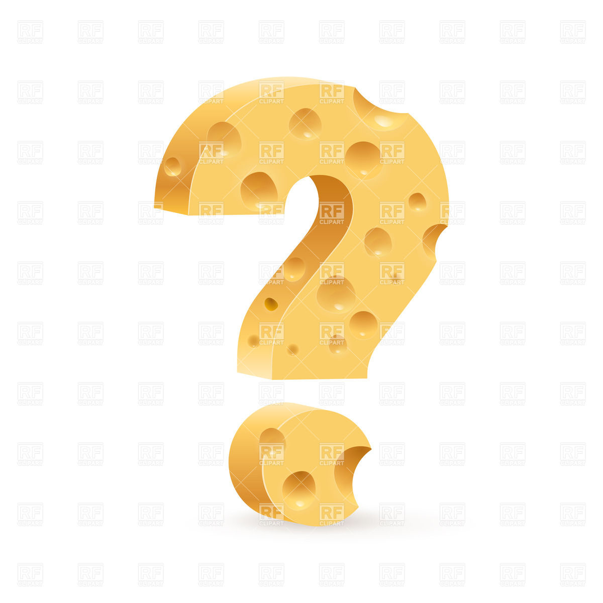 1200x1200 Cheesy Question Mark Vector Image Vector Artwork Of Signs