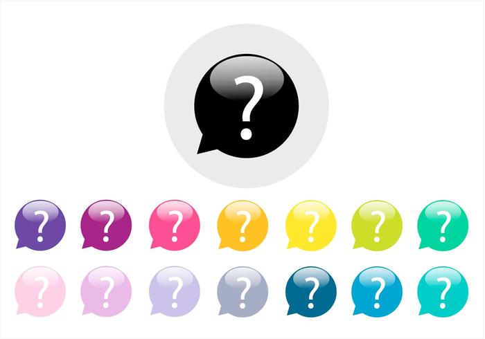 700x490 Colorful Question Mark Vector Set