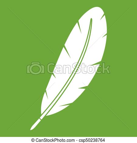 450x470 Feather Pen Icon Green. Feather Pen Icon White Isolated On Green