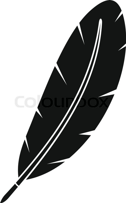 498x800 Feather Pen Icon In Simple Style Isolated Vector Illustration