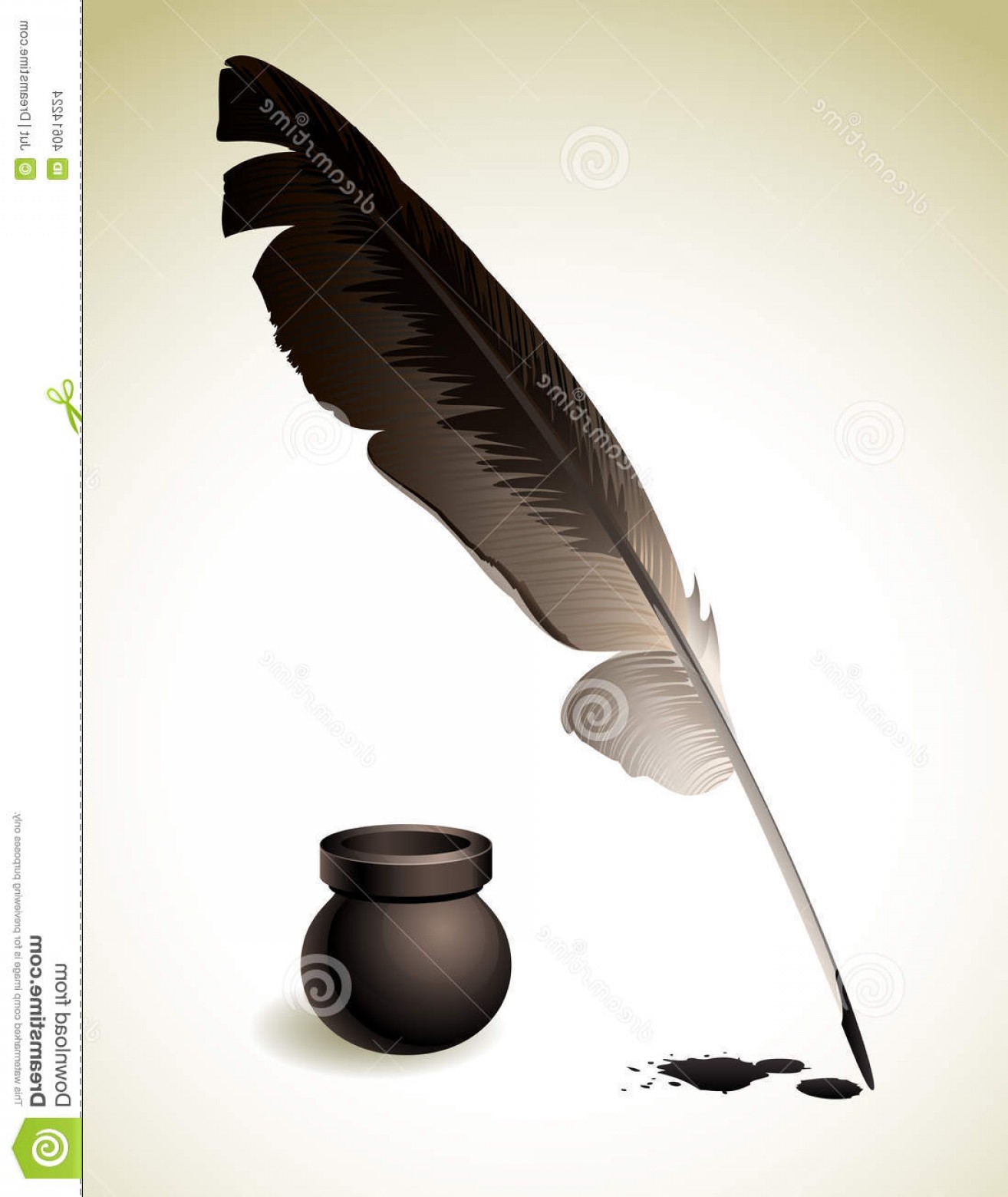 1314x1560 Stock Images Quill Pen Vector Illustration Inkwell Image