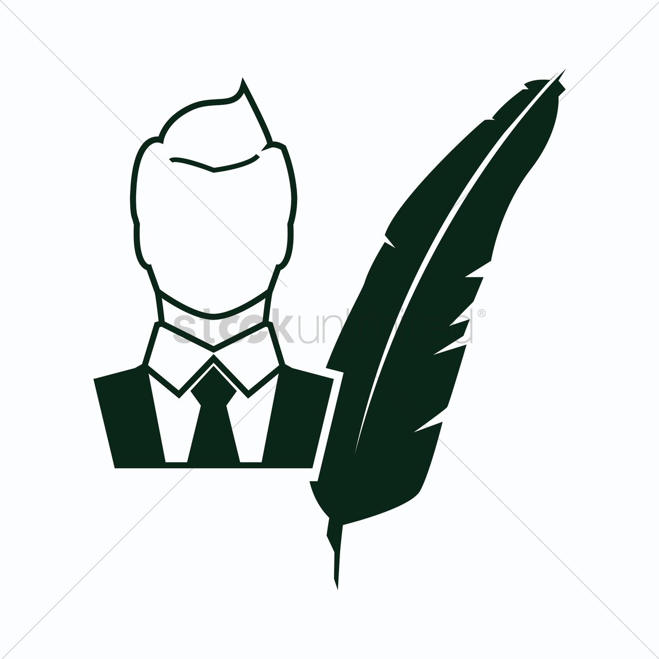 1300x1300 Free Businessman With Quill Vector Image