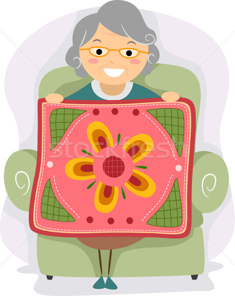 476x600 Grandmother Quilt Vector Illustration Lenm ( 1638713) Stockfresh