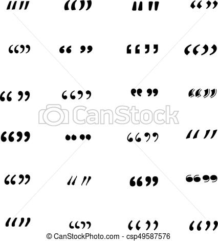 426x470 Set Of Quotation Marks. Vector Illistration, Eps 10.