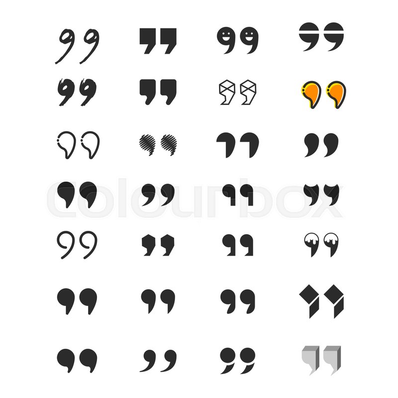800x800 Set Of Various Vector Quotation Marks Stock Vector Colourbox