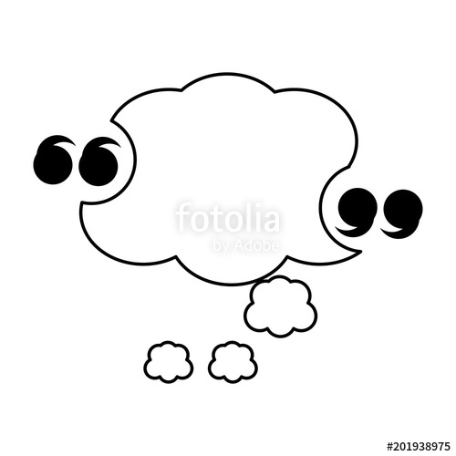 500x500 Speech Cloud With Quotation Marks Icon Over White Background