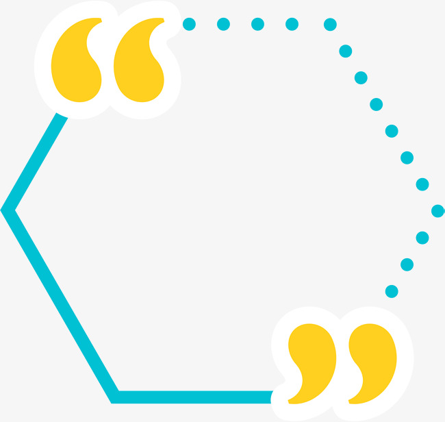 650x616 Cute Quotes Hexagonal Solid Line Dashed Border, Dotted Line