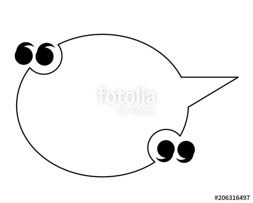 500x401 Speech Bubble With Quotation Marks Over White Background, Vector