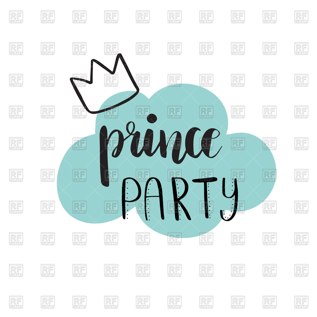 1200x1200 Prince Party Bridal Shower Card Design. Birthday Boy Lettering