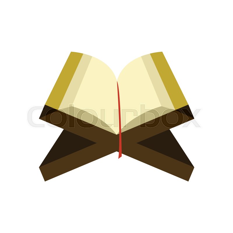 800x800 Open Read Quran Islamic Vector Illustration Graphic Design Stock