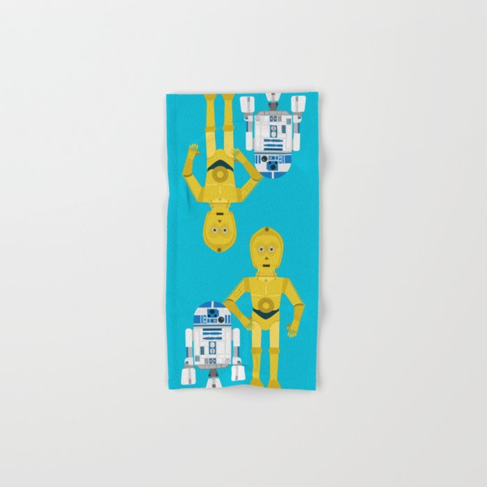 700x700 C3p0 And R2d2 Vector Hand Amp Bath Towel By Tierradesigner Society6