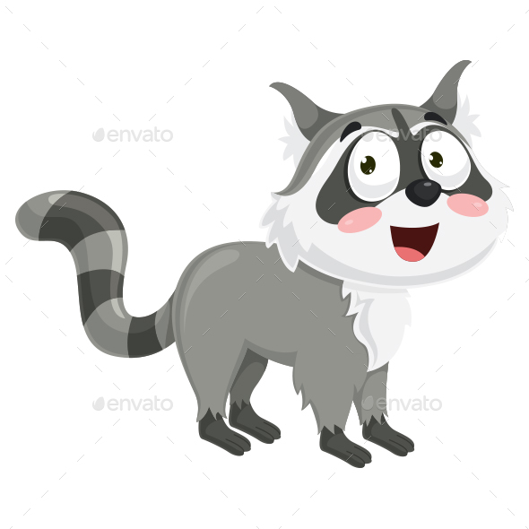 590x590 Raccoon Vector Illustration By Yusufdemirci Graphicriver