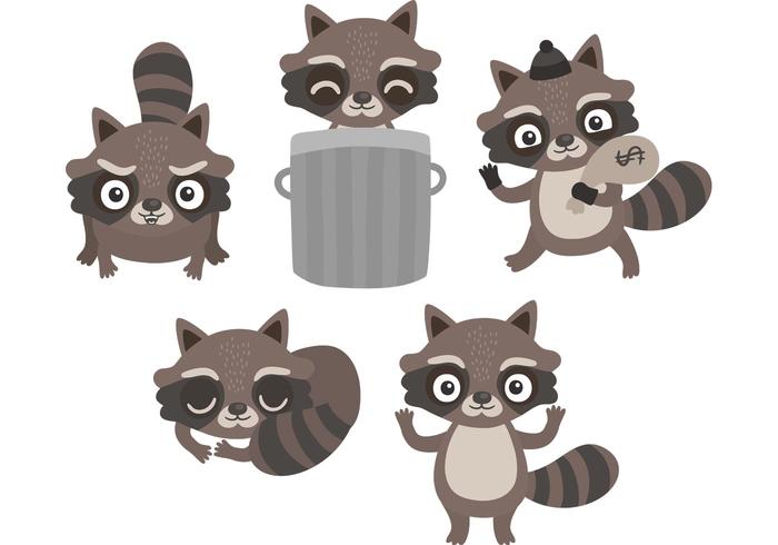 700x490 Cartoon Raccoon Vectors
