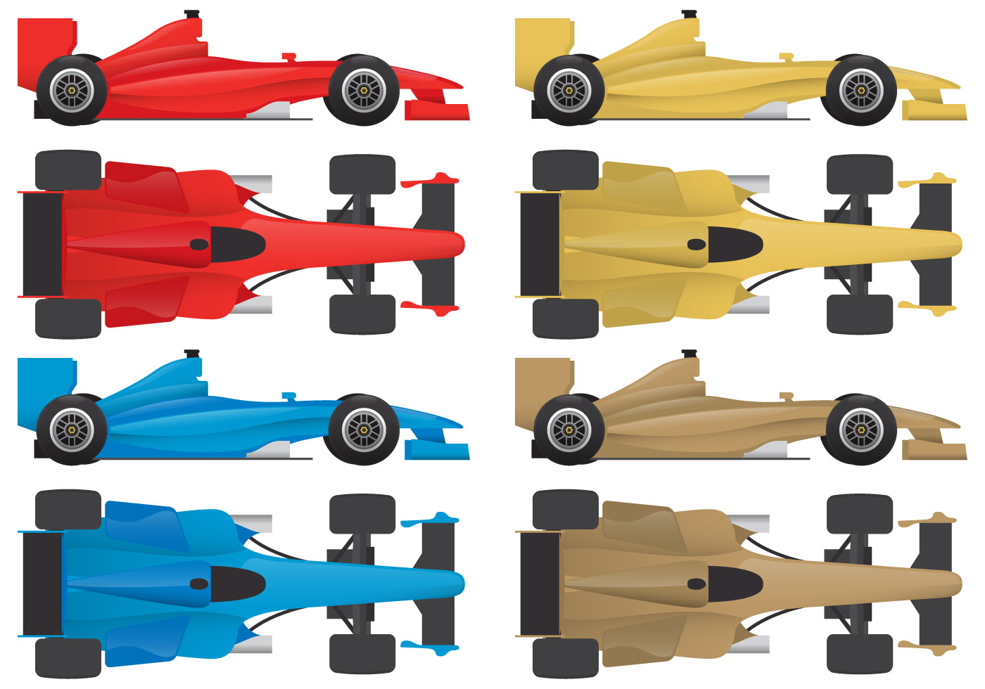 1400x980 F1 Race Car Free Vector Art