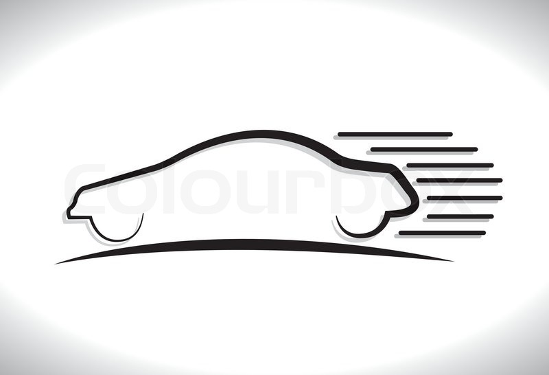 800x546 Concept Vector Graphic Speeding Car Automobile Iconsymbol With