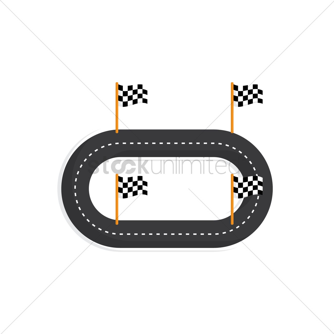 1300x1300 Free Race Track Vector Image