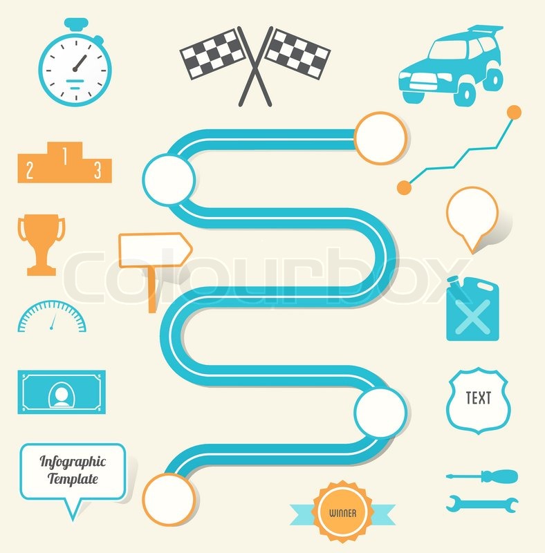 788x800 Racing Track Infographic Template Stock Vector Colourbox