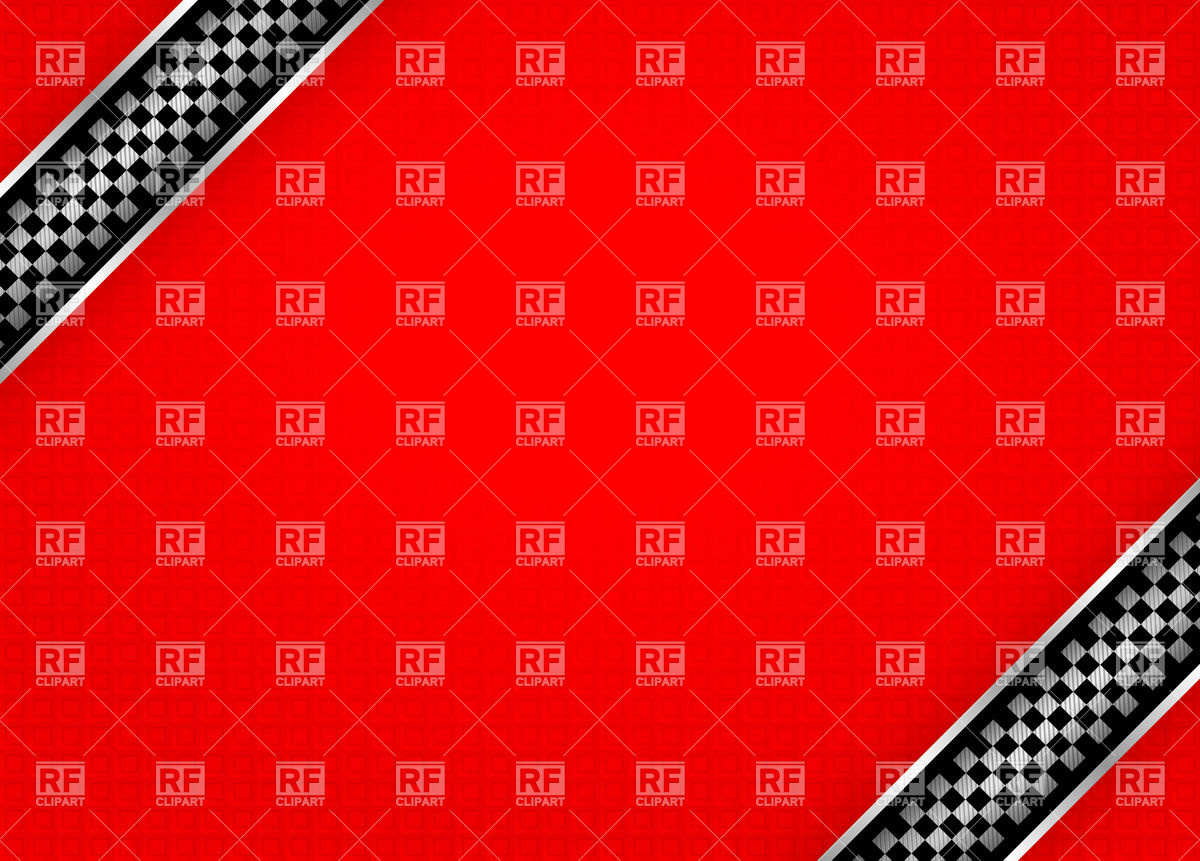 1200x861 Red Racing Background With Checkered Ribbons In Corners Vector