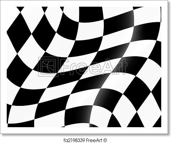 560x470 Free Art Print Of Racing Flag. Black And White Checked Racing Flag