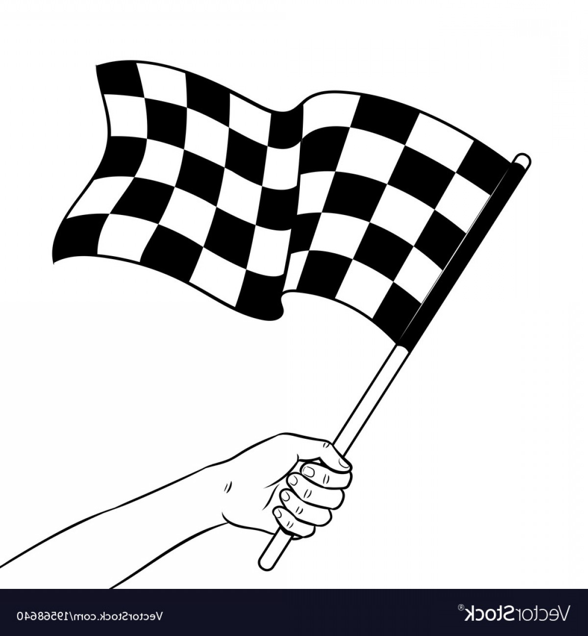 1200x1296 Racing Flag In Hand Coloring Book Vector Orangiausa
