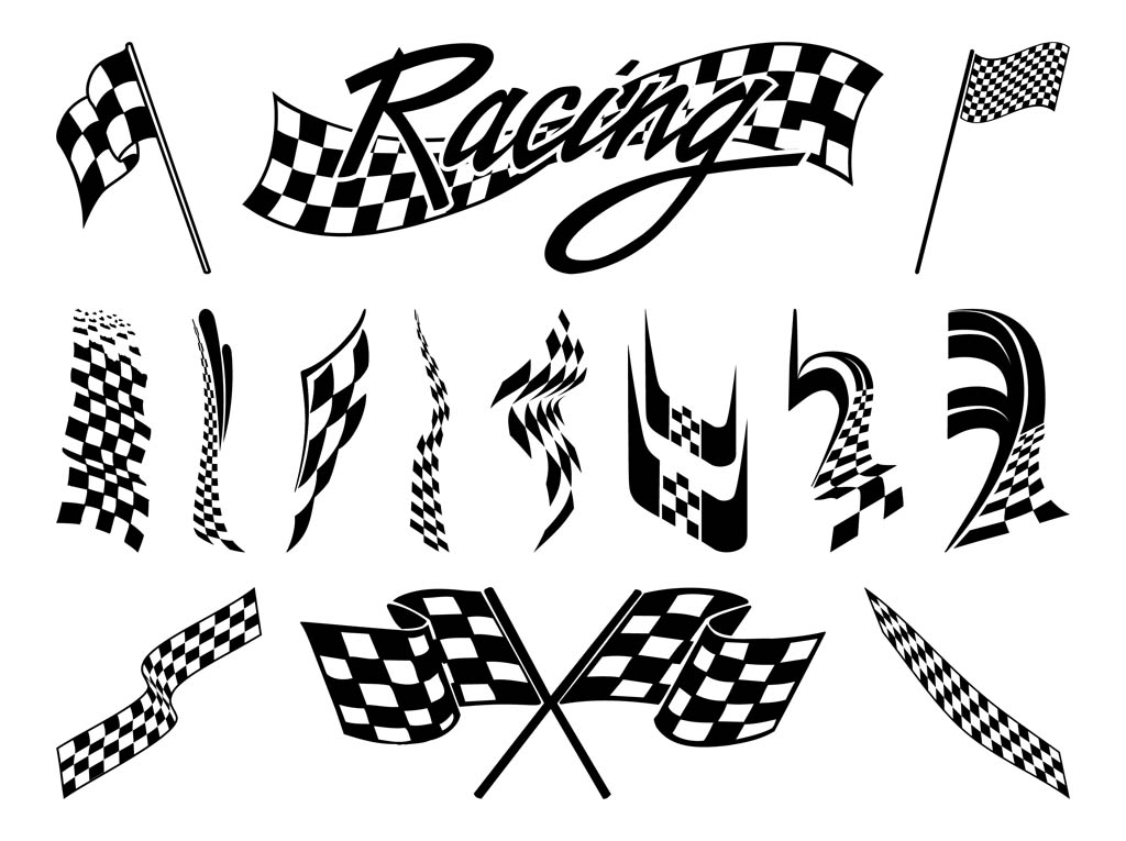 1024x765 Racing Flags Graphics Set Vector Art Amp Graphics