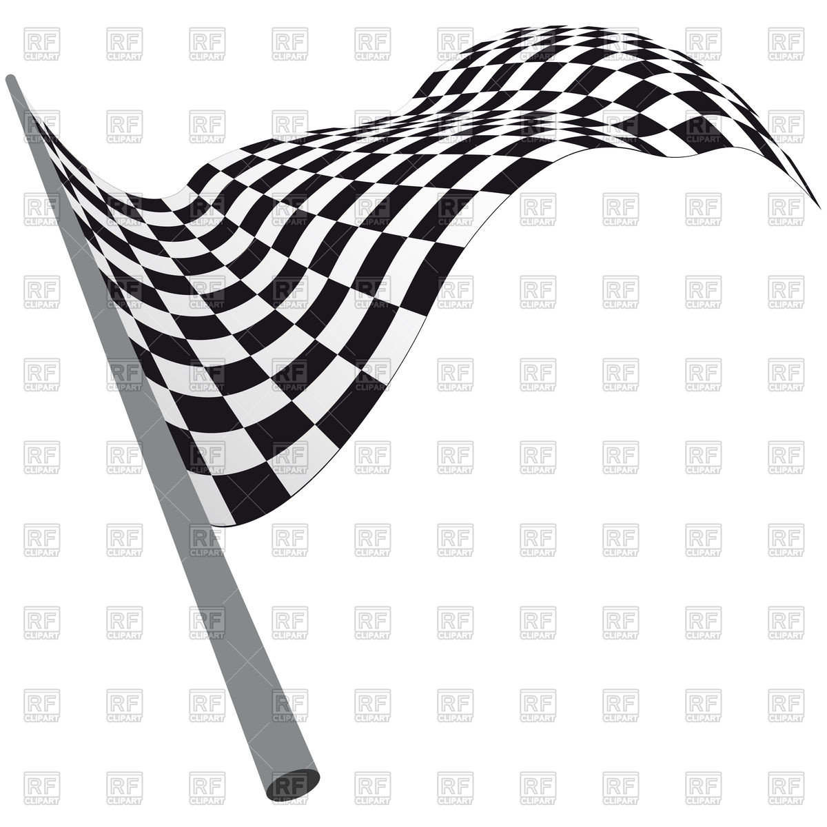 1200x1200 Black And White Checkered Racing Flag Vector Image Vector