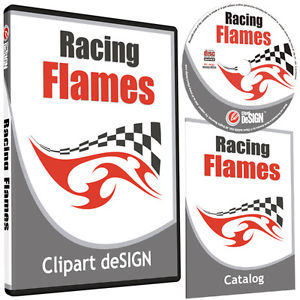 300x300 Racing Flames Clipart Vinyl Cutter Plotter Images Eps Vector Clip