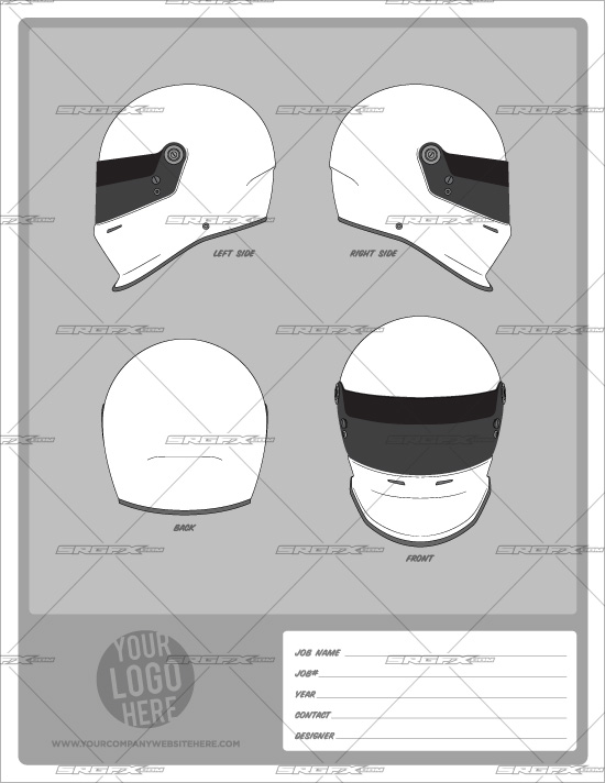 550x712 Helmet Template Pack 1 School Of Racing Graphics