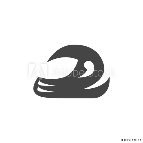 500x500 Racing Helmet Icon. Vector Logo On White Background