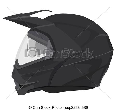 450x421 Black Motorcycle Helmet. Motorcycle Helmet On A White Background.