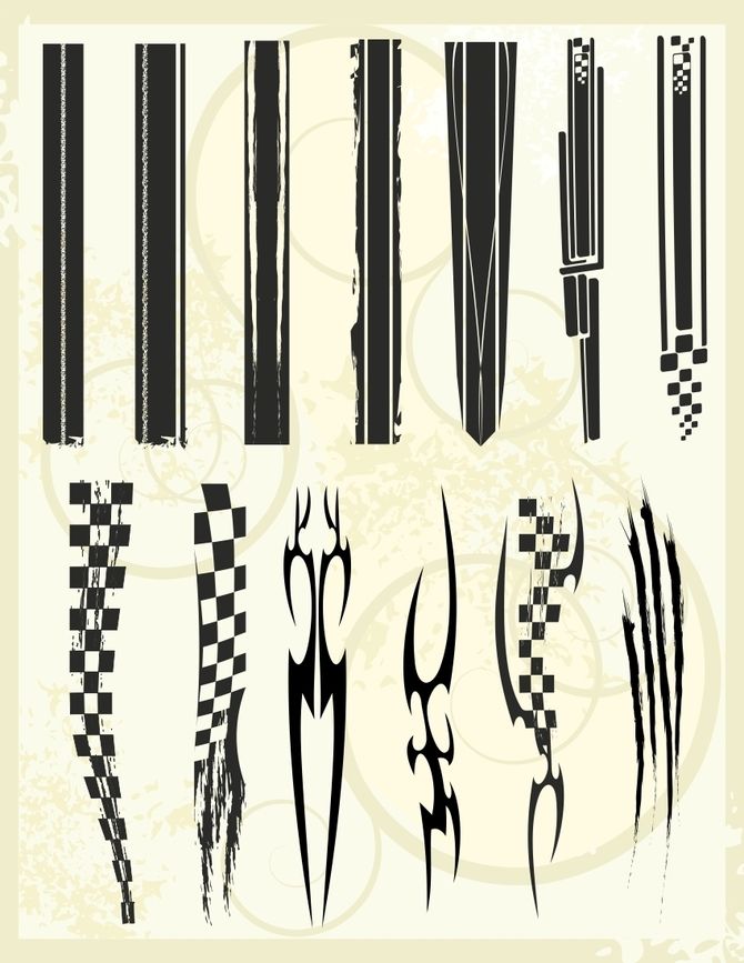 670x867 Racing Stripes, Flags And Tribals V I N Y L Racing