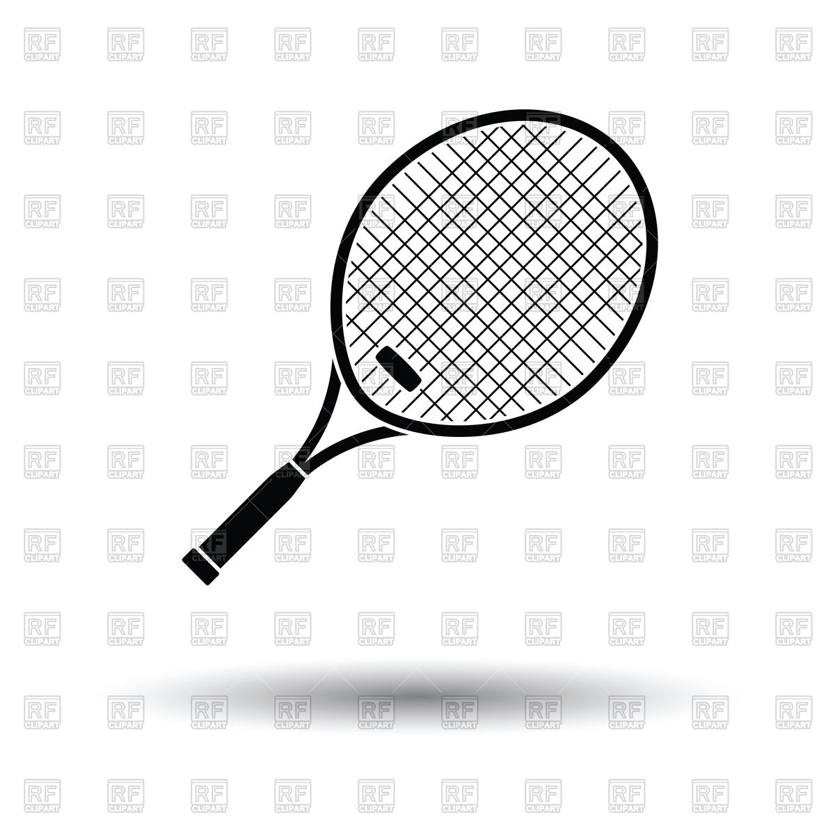 1200x1200 Tennis Racket Icon With Shadow Design Vector Image Vector