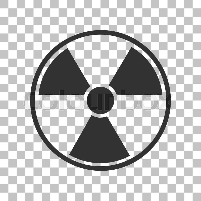 800x800 Radiation Round Sign. Dark Gray Icon On Transparent Background